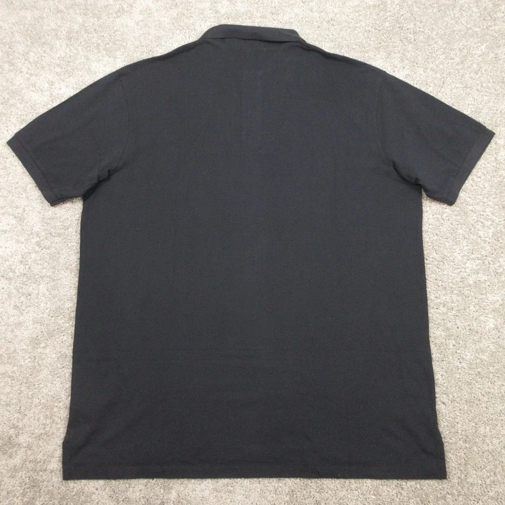 Polo Ralph Lauren Shrt Mens 3XLT Black Solid Pique Cotton Golf Classic EUC